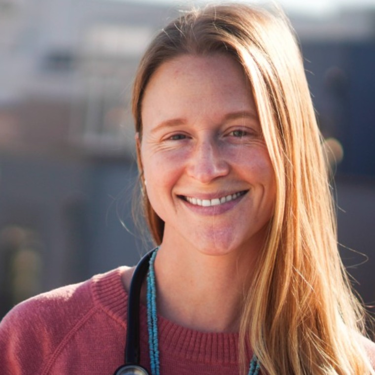 Sarah Bottomley, NP, smiling outdoors